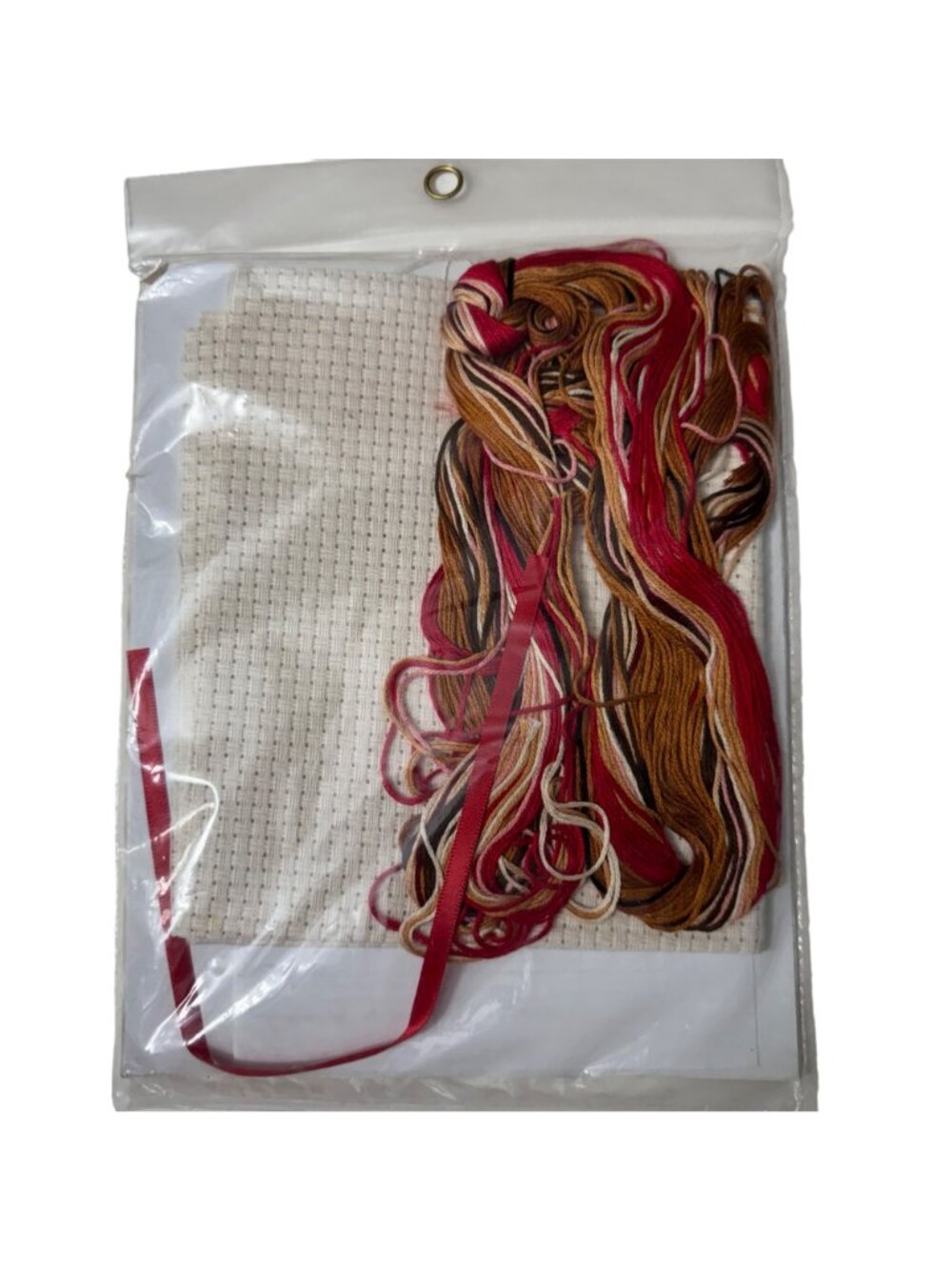Simple Pleasures Counted Cross Stitch Kit Love You Teddy 8 "x 10" 6-Count Fabric - Picture 4 of 5